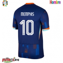 Camiseta Países Bajos Memphis Depay #10 Visitante Equipación Eurocopa 2024 manga corta